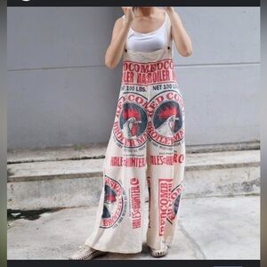 Vintage Sack rooster overalls‎ one size NWT